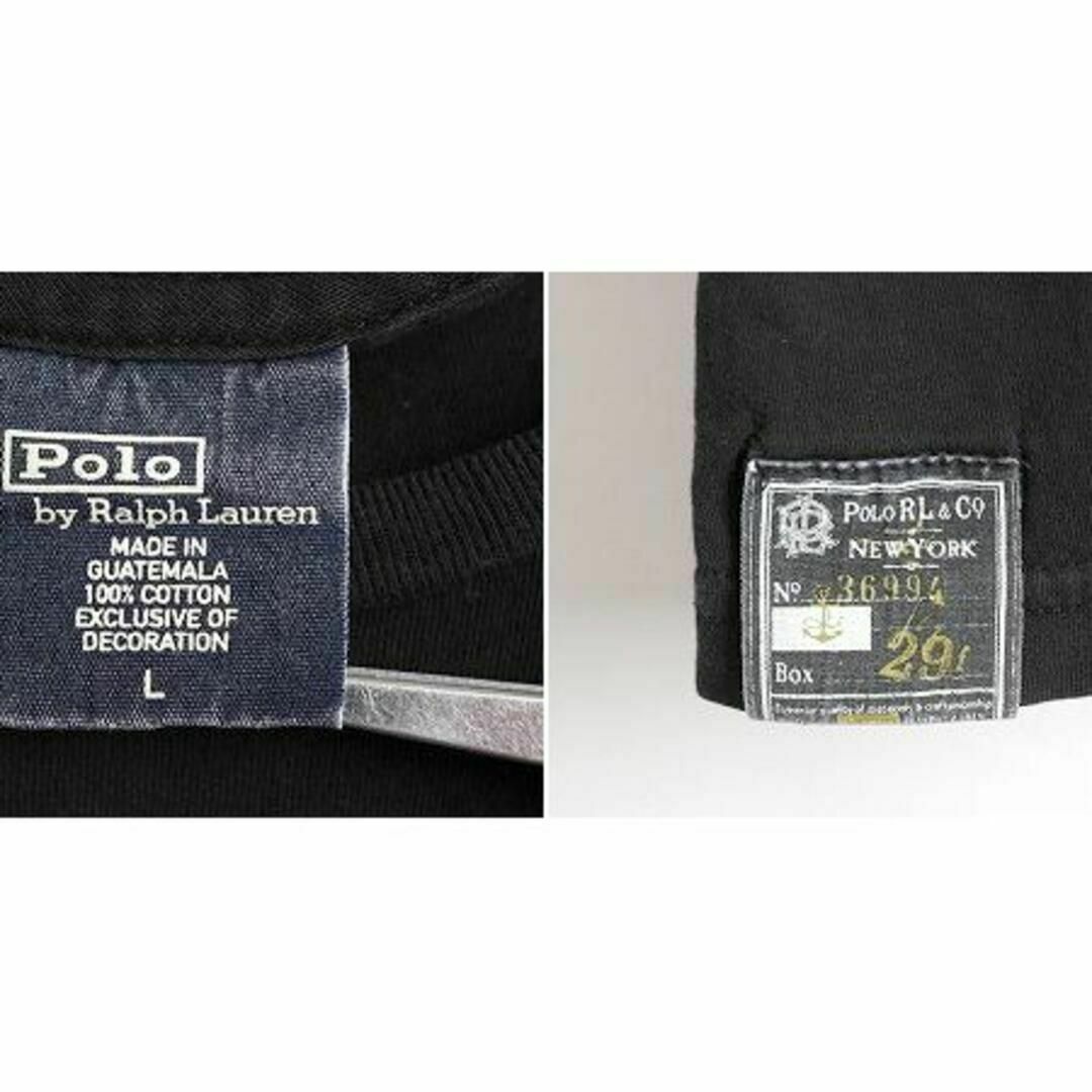 Ralph Lauren(ラルフローレン)のポロ ラルフローレン プリント Tシャツ L 黒 アンカー イラスト ロゴ メンズのトップス(Tシャツ/カットソー(半袖/袖なし))の商品写真