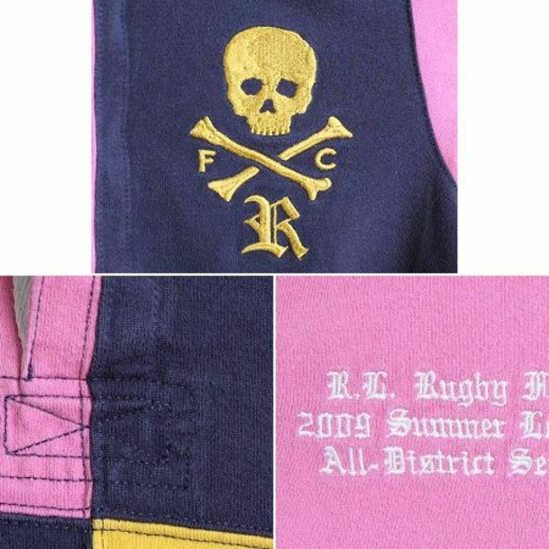 Ralph Lauren(ラルフローレン)のスカル 刺繍 ラグビー ラルフローレン 半袖 ラガー シャツ S パネル 切替 レディースのトップス(ポロシャツ)の商品写真