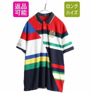 ラルフローレン(Ralph Lauren)のポロ ラルフローレン 鹿の子 ボーダー ポロシャツ XXL クレイジーパターン(ポロシャツ)