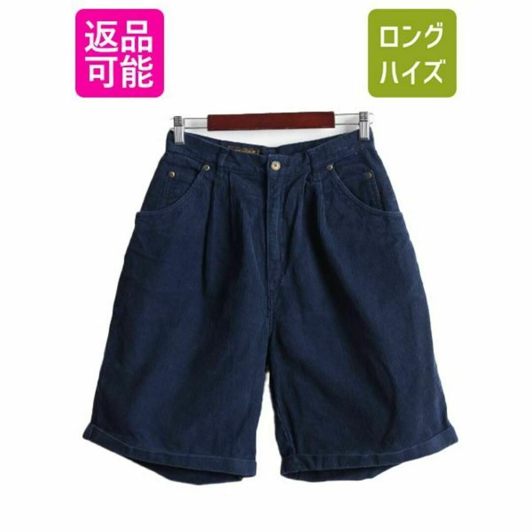 80s エディーバウアー コーデュロイ ショートパンツ M ショーツ 紺 太畝