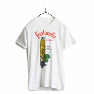 70s 80s 企業 キャラクター プリント Tシャツ XS 白 イラストの通販 by 