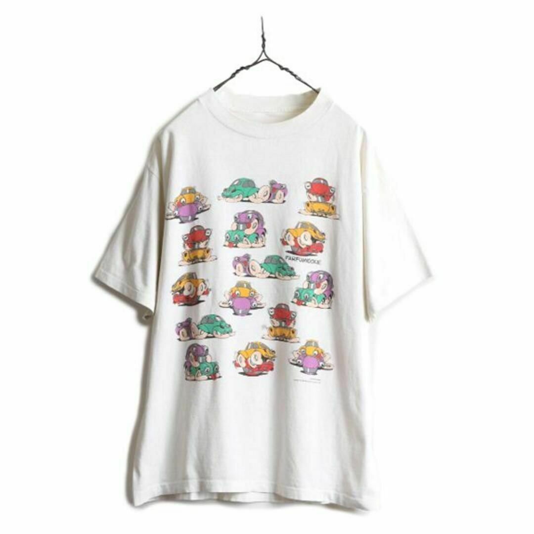 90s ワーゲン 四十八手 イラスト プリント Tシャツ XL エロ SEX 白の