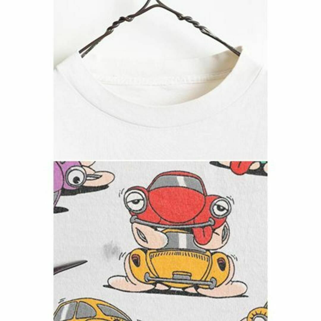 90s ワーゲン 四十八手 イラスト プリント Tシャツ XL エロ SEX 白の