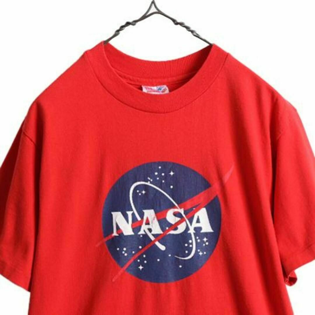 90s NASA プリント Tシャツ M 宇宙 企業 ロゴ イラスト 赤 当時 90s NASA プリント Tシャツ M 宇宙 企業 ロゴ イラスト 赤 当時