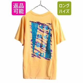 ナイキ(NIKE)の90s ナイキ アクアギア 両面 プリント Tシャツ L アート 当時物 ロゴ(Tシャツ/カットソー(半袖/袖なし))