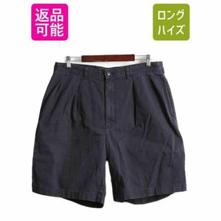 ラルフローレン(Ralph Lauren)の90s ポロ ラルフローレン 2タック ショートパンツ 紺 短パン ショーツ(ショートパンツ)