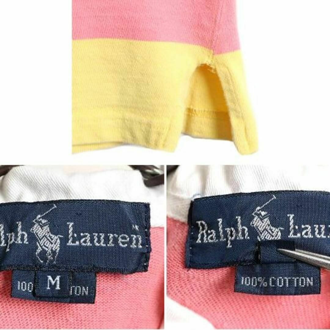 Ralph Lauren(ラルフローレン)の90s ラルフローレン ワイドボーダー ラガーシャツ ワンピース M ラグビー レディースのワンピース(ミニワンピース)の商品写真