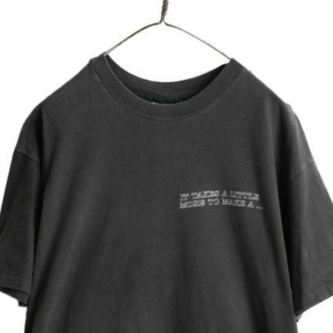 Champion(チャンピオン)の90s チャンピオン 両面 プリント Tシャツ XL ヘビーウェイト ロゴT 黒 メンズのトップス(Tシャツ/カットソー(半袖/袖なし))の商品写真