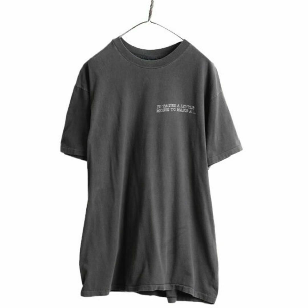 Champion(チャンピオン)の90s チャンピオン 両面 プリント Tシャツ XL ヘビーウェイト ロゴT 黒 メンズのトップス(Tシャツ/カットソー(半袖/袖なし))の商品写真