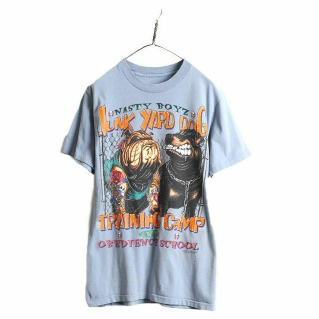 90s ドッグ アート イラスト プリント Tシャツ M アニマル 90s ドッグ アート イラスト プリント Tシャツ M アニマル