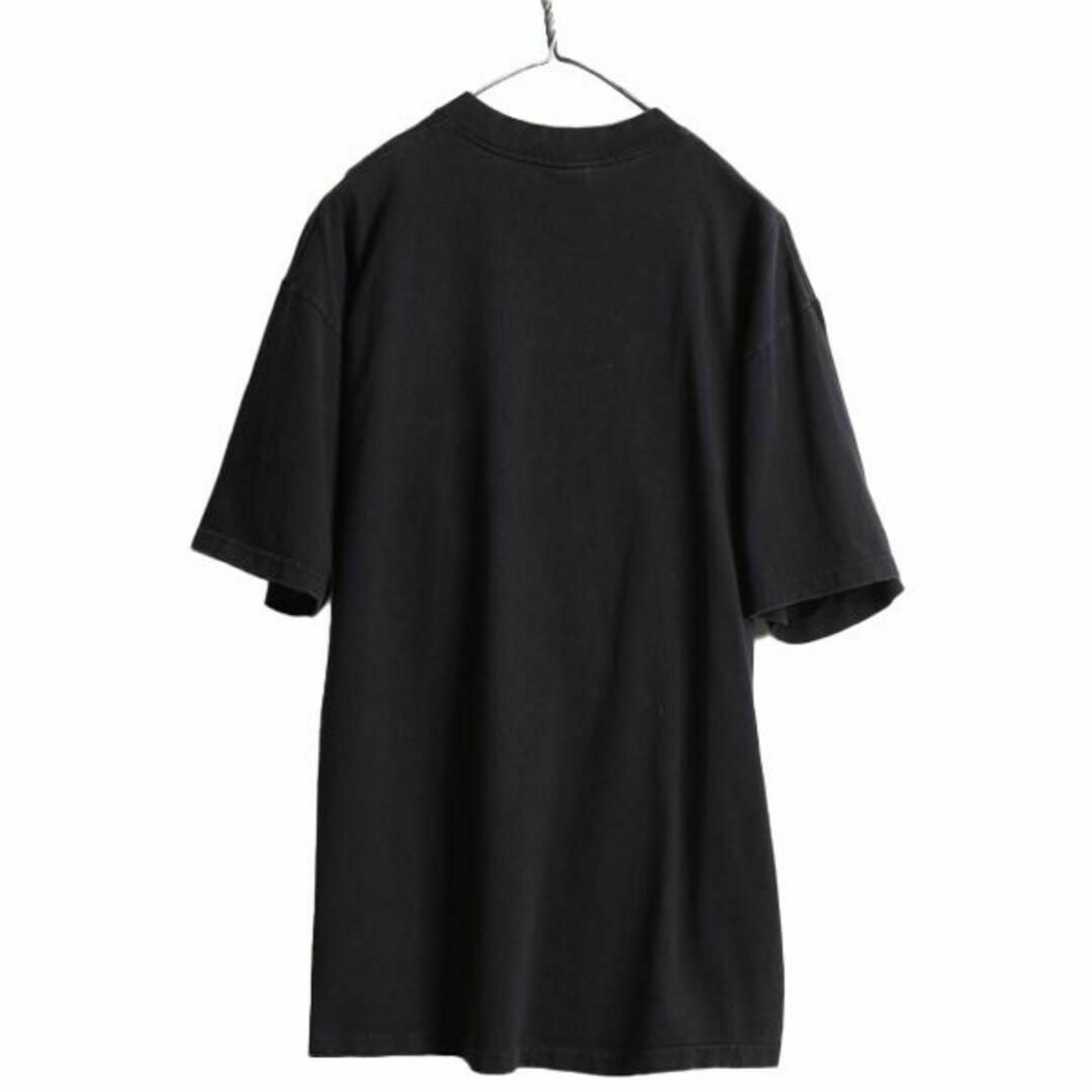 90s ジョーク メッセージ プリント Tシャツ XL 黒 オールド アート 7