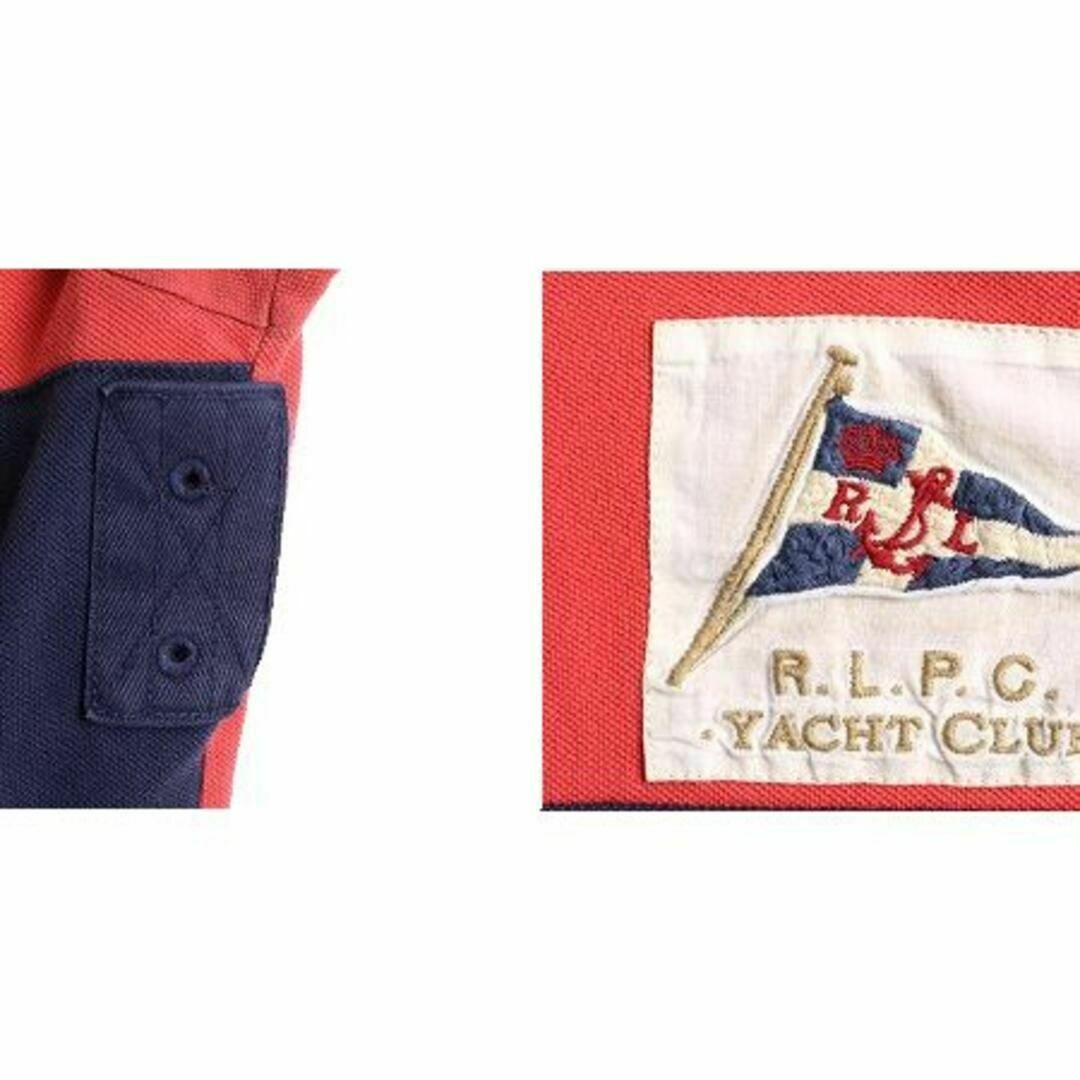 Ralph Lauren(ラルフローレン)のポロ ラルフローレン 鹿の子 半袖 ポロシャツ M ラガー ラグビー 2トーン メンズのトップス(ポロシャツ)の商品写真