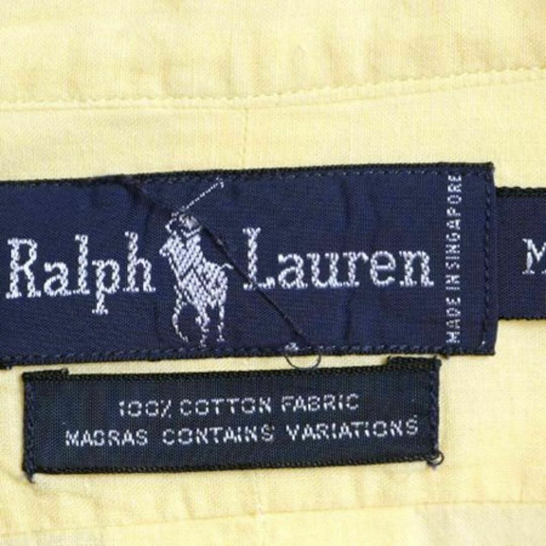 Ralph Lauren(ラルフローレン)の90s ラルフローレン コットン マドラス 半袖 ボタンダウンシャツ ポニー刺繍 メンズのトップス(シャツ)の商品写真