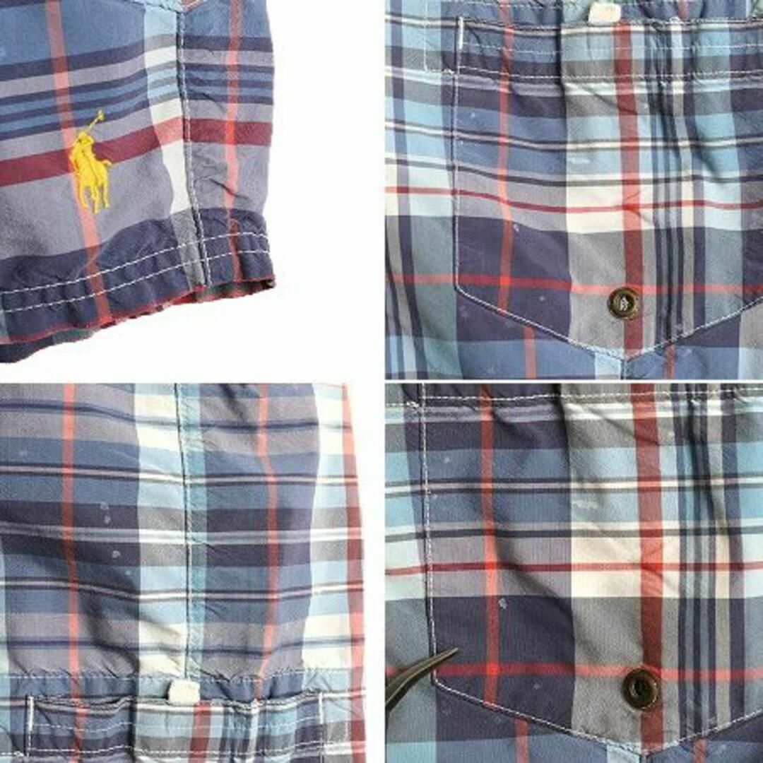 Ralph Lauren(ラルフローレン)のビンテージ加工 ポロ ラルフローレン チェック ショートパンツ 34 ショーツ メンズのパンツ(ショートパンツ)の商品写真