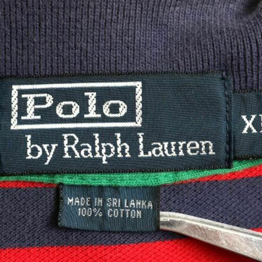 Ralph Lauren(ラルフローレン)のクッキークレスト 90s ポロ ラルフローレン ボーダー 鹿の子ポロシャツ XL メンズのトップス(ポロシャツ)の商品写真