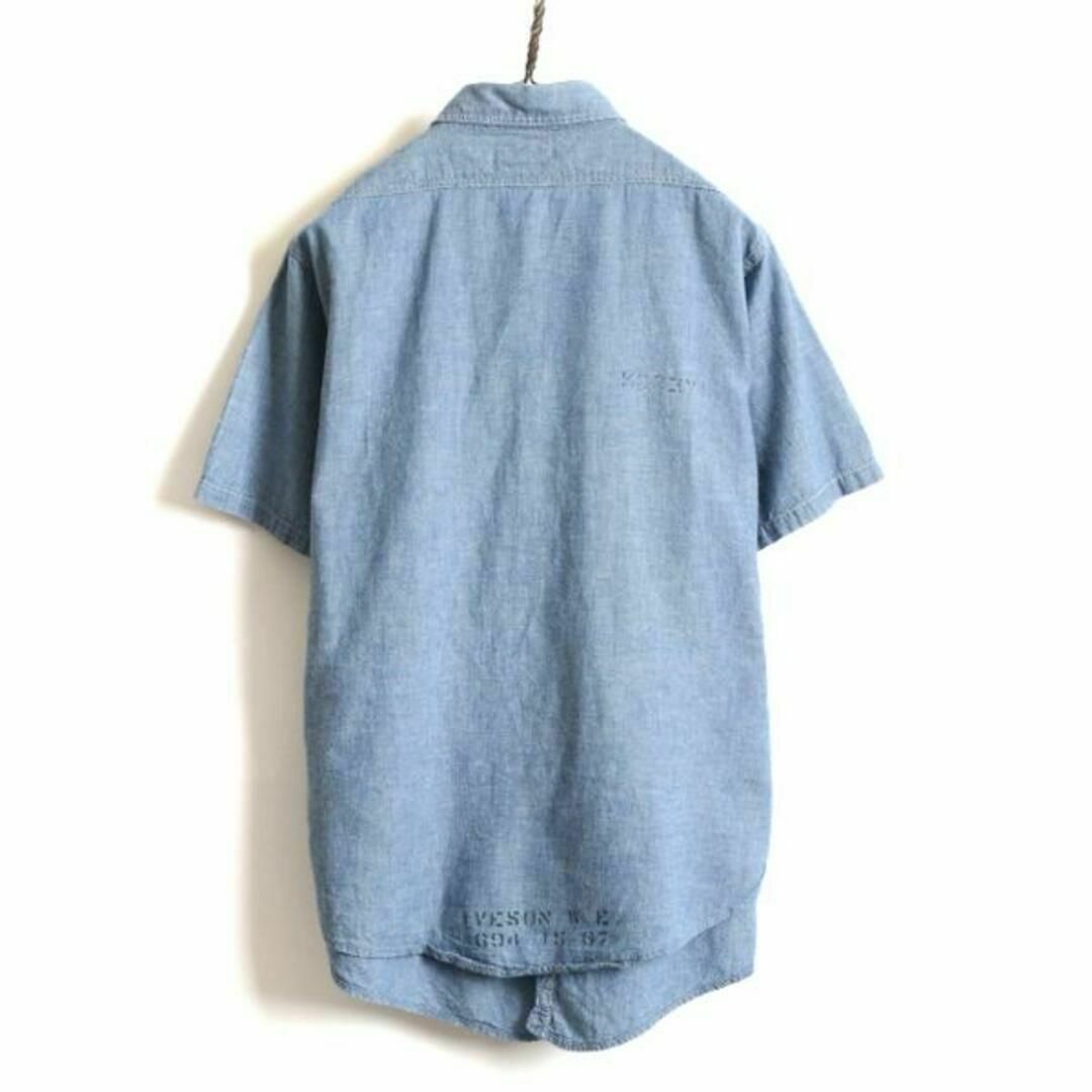民間 50s US NAVY コットン シャンブレーシャツ M ステンシル 民間 50s US NAVY コットン シャンブレーシャツ M ステンシル