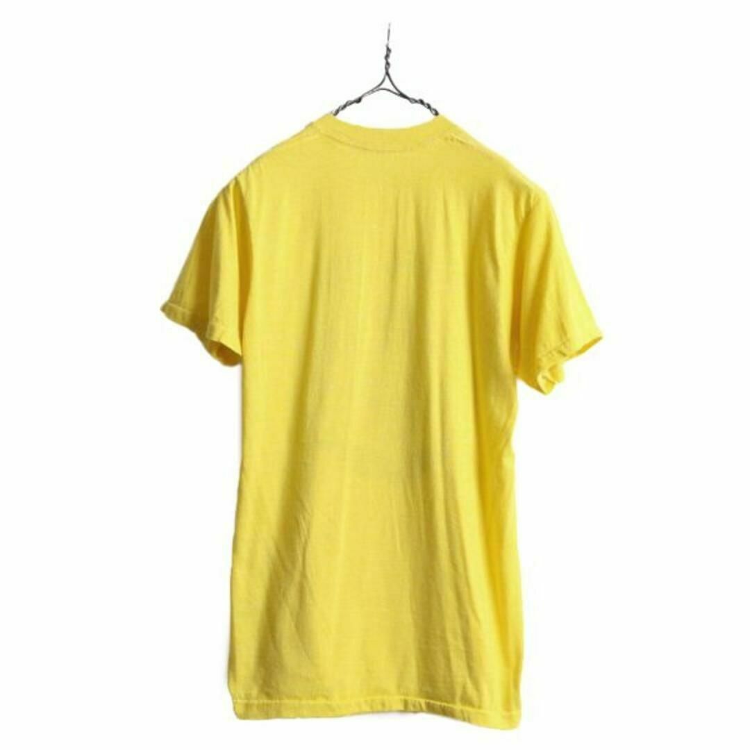 70s 80s トムジョーンズ プリント Tシャツ XS プロレス イラスト 黄 メンズのトップス(Tシャツ/カットソー(半袖/袖なし))の商品写真