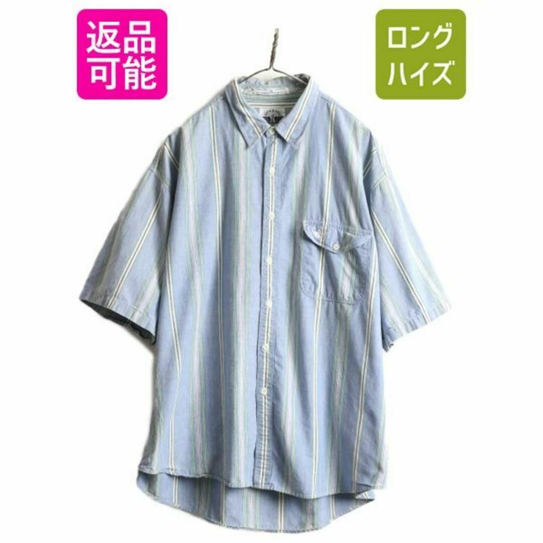 90s ドッカーズ リーバイス ストライプ 半袖 シャンブレー シャツ XL