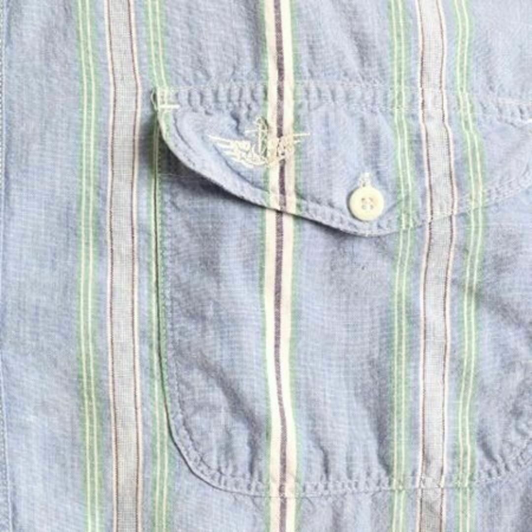 Levi's(リーバイス)の90s ドッカーズ リーバイス ストライプ 半袖 シャンブレー シャツ XL メンズのトップス(シャツ)の商品写真