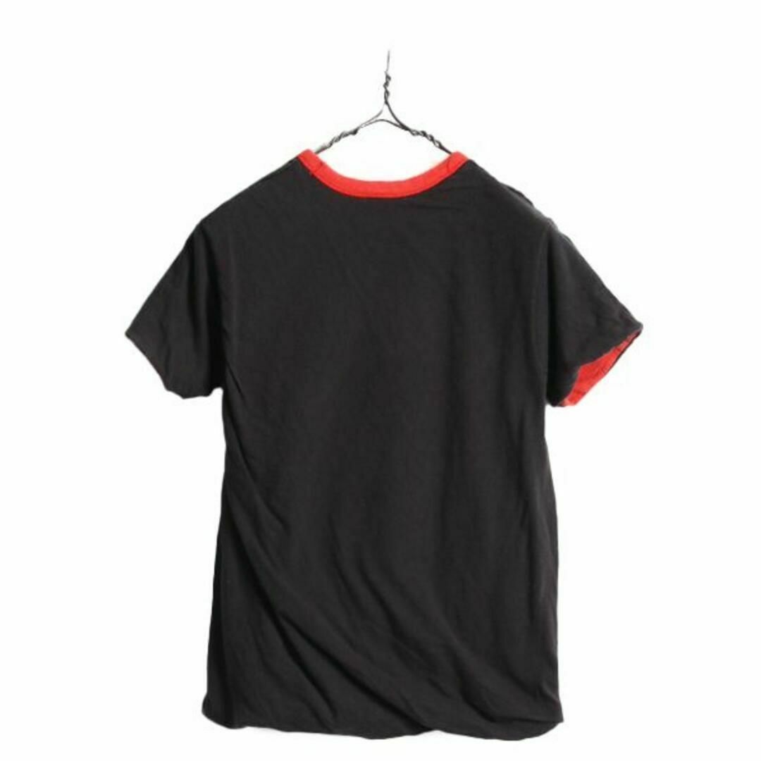 Champion(チャンピオン)の80s チャンピオン プリント リバーシブル Tシャツ M 赤 黒 トリコタグ メンズのトップス(Tシャツ/カットソー(半袖/袖なし))の商品写真