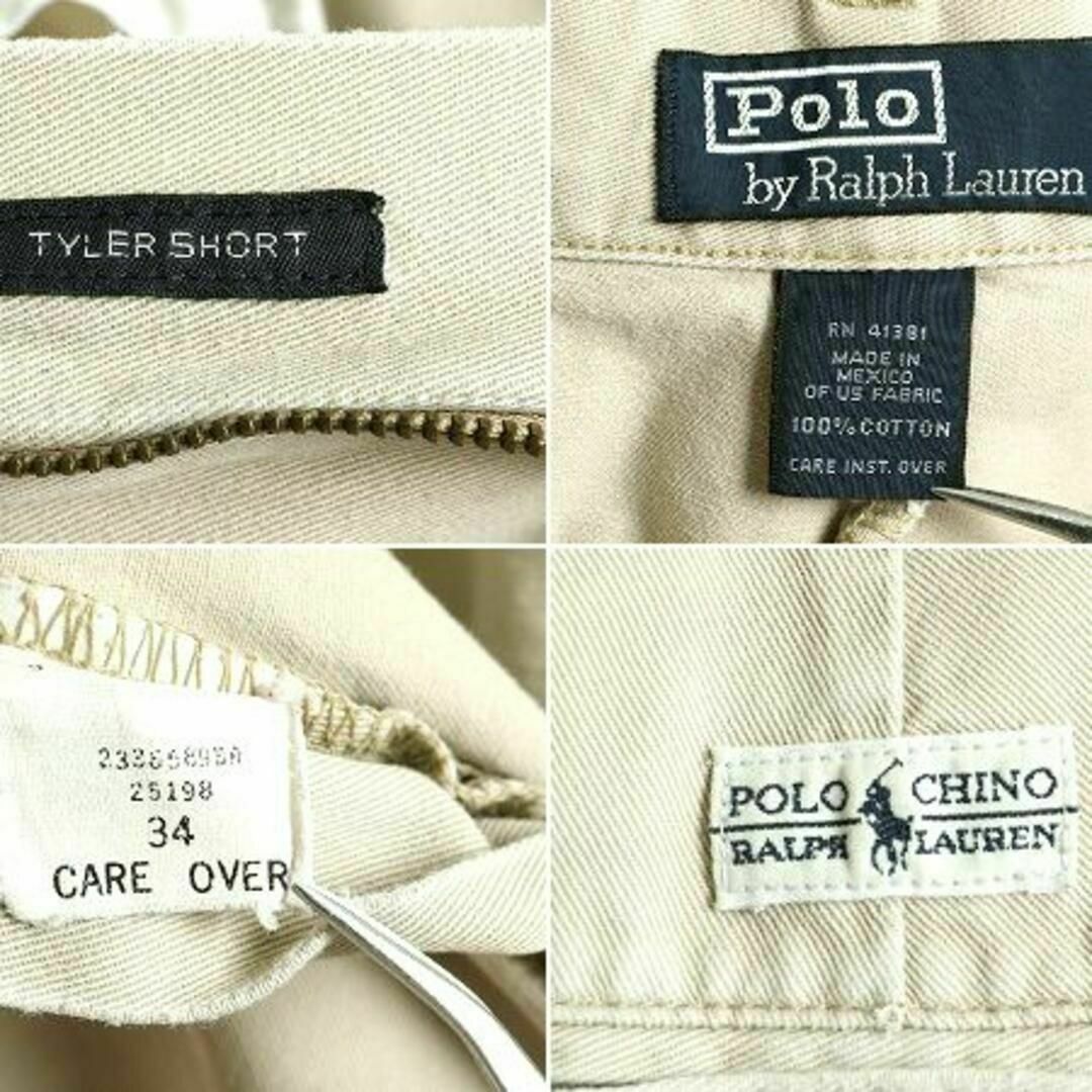 Ralph Lauren(ラルフローレン)の90s ポロ ラルフローレン 2タック コットン ショートパンツ 34 短パン メンズのパンツ(ショートパンツ)の商品写真