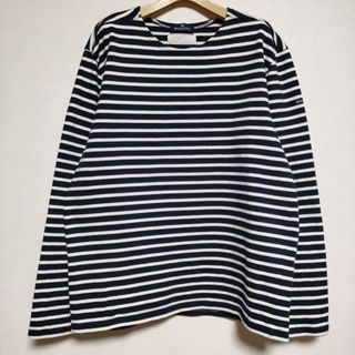 ビームス(BEAMS)のBEAMS ROYAL MER ロワイヤル メール 別注 バスクシャツ ボーダー 長袖Ｔシャツ カットソー ロンＴ 23SS ネイビー ホワイト メンズ ビームス【中古】3-1004M∞(Tシャツ/カットソー(七分/長袖))