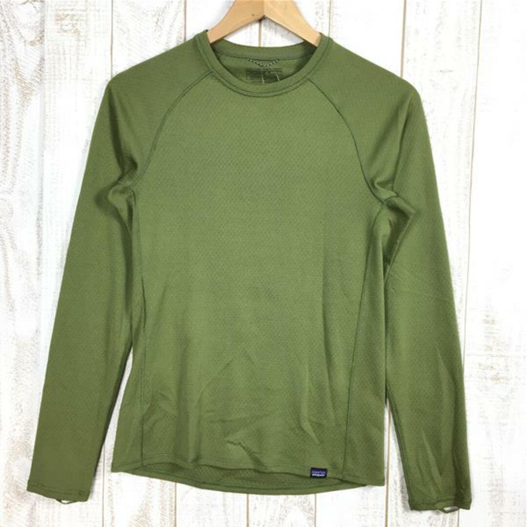 MENs XS  パタゴニア キャプリーン ミッドウェイト クルー Capilene Midweight Crew-Neck Shirt ベースレイヤー ロングスリーブ Tシャツ PATAGONIA 44427 グリーン系