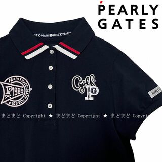PEARLY GATES - パーリーゲイツ 30周年 半袖 ポロシャツ 1 紺 PEARLY