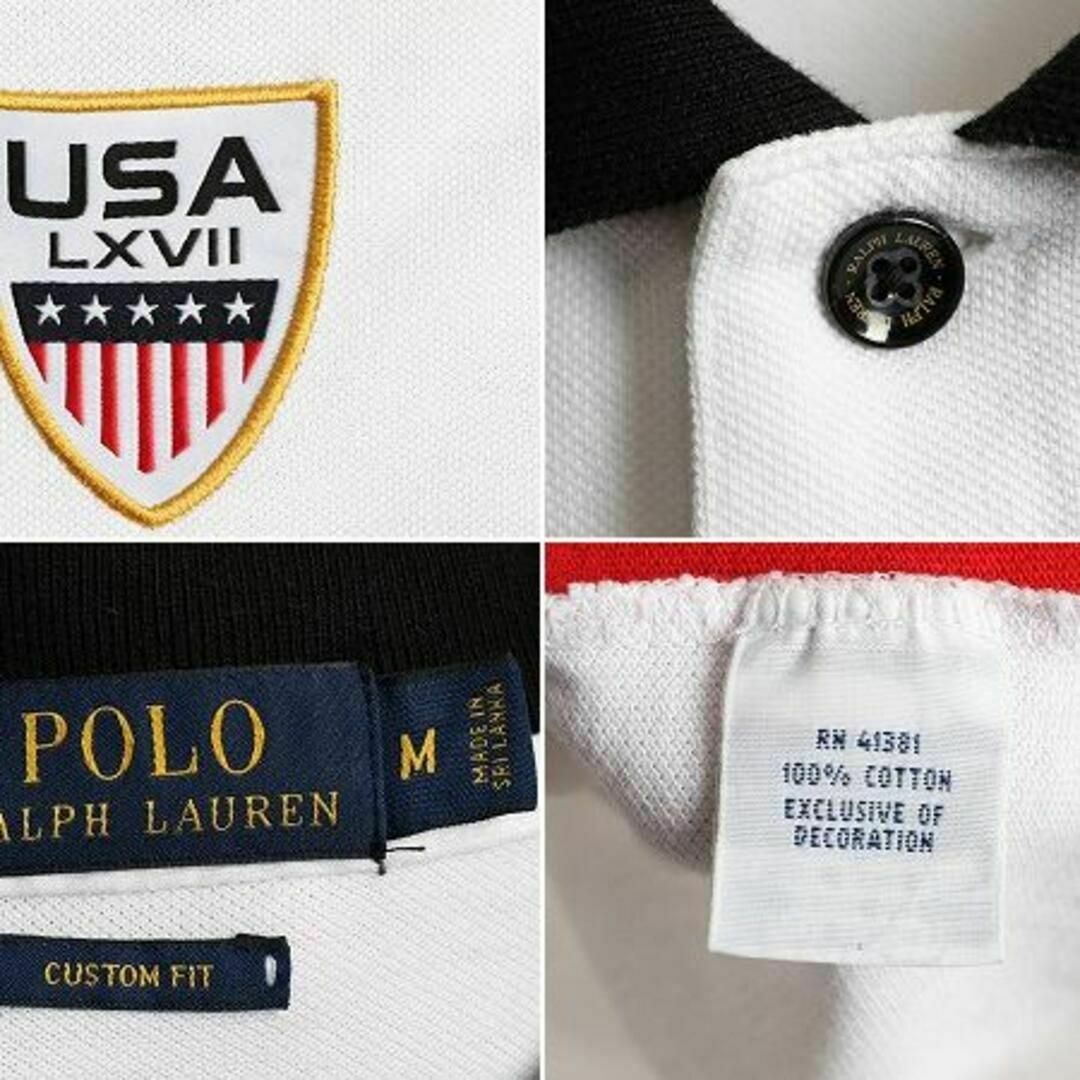 Ralph Lauren(ラルフローレン)のアメリカ 代表 ポロ ラルフローレン 鹿の子 半袖 ポロシャツ M USA 限定 メンズのトップス(ポロシャツ)の商品写真