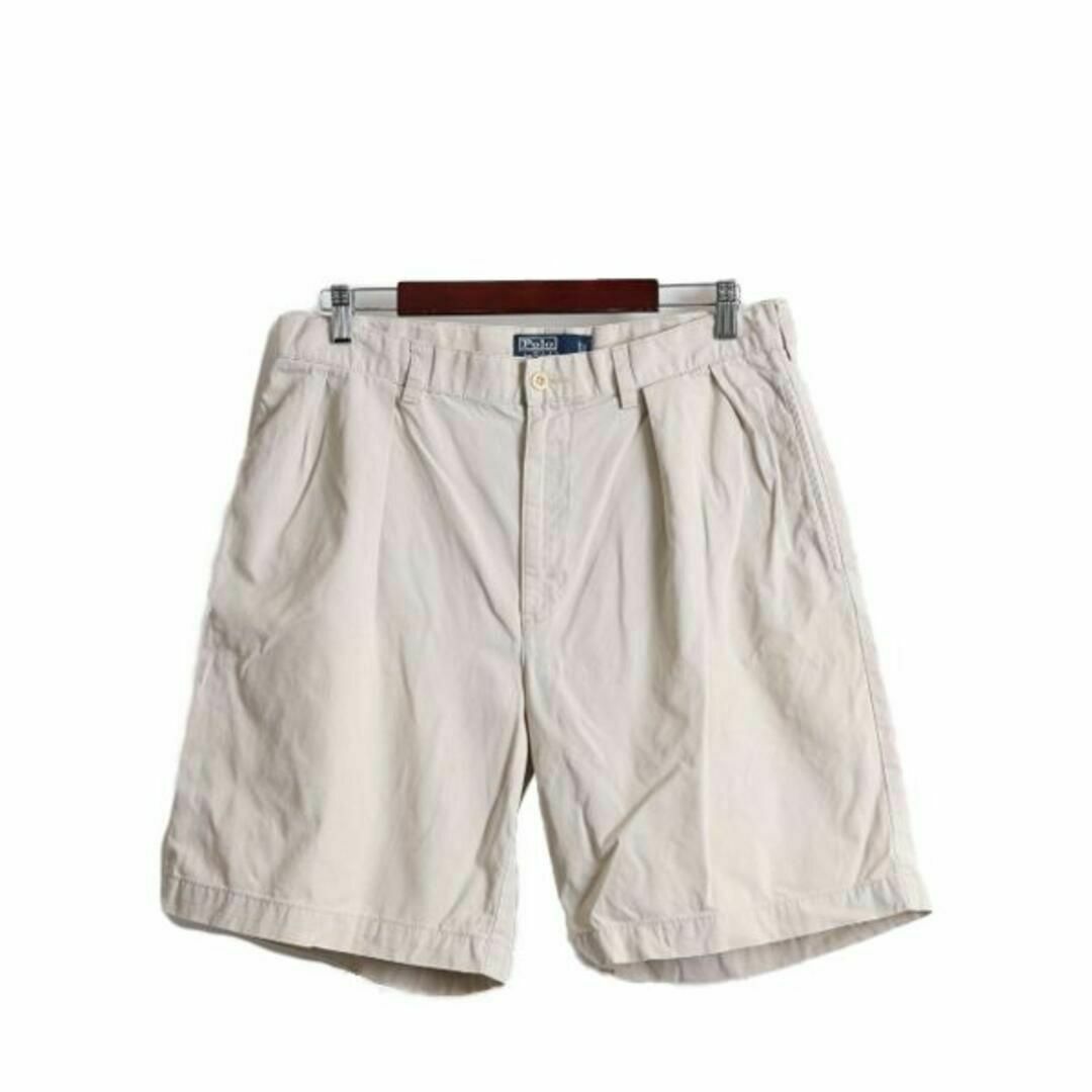 Ralph Lauren(ラルフローレン)の90s ポロ ラルフローレン 2タック チノ ショートパンツ W34 ショーツ メンズのパンツ(ショートパンツ)の商品写真