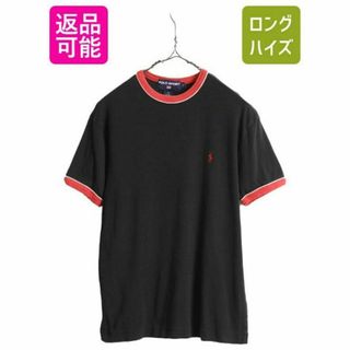 ラルフローレン(Ralph Lauren)の90s ポロスポーツ ラルフローレン リンガー Tシャツ S ワンポイント 黒(Tシャツ/カットソー(半袖/袖なし))