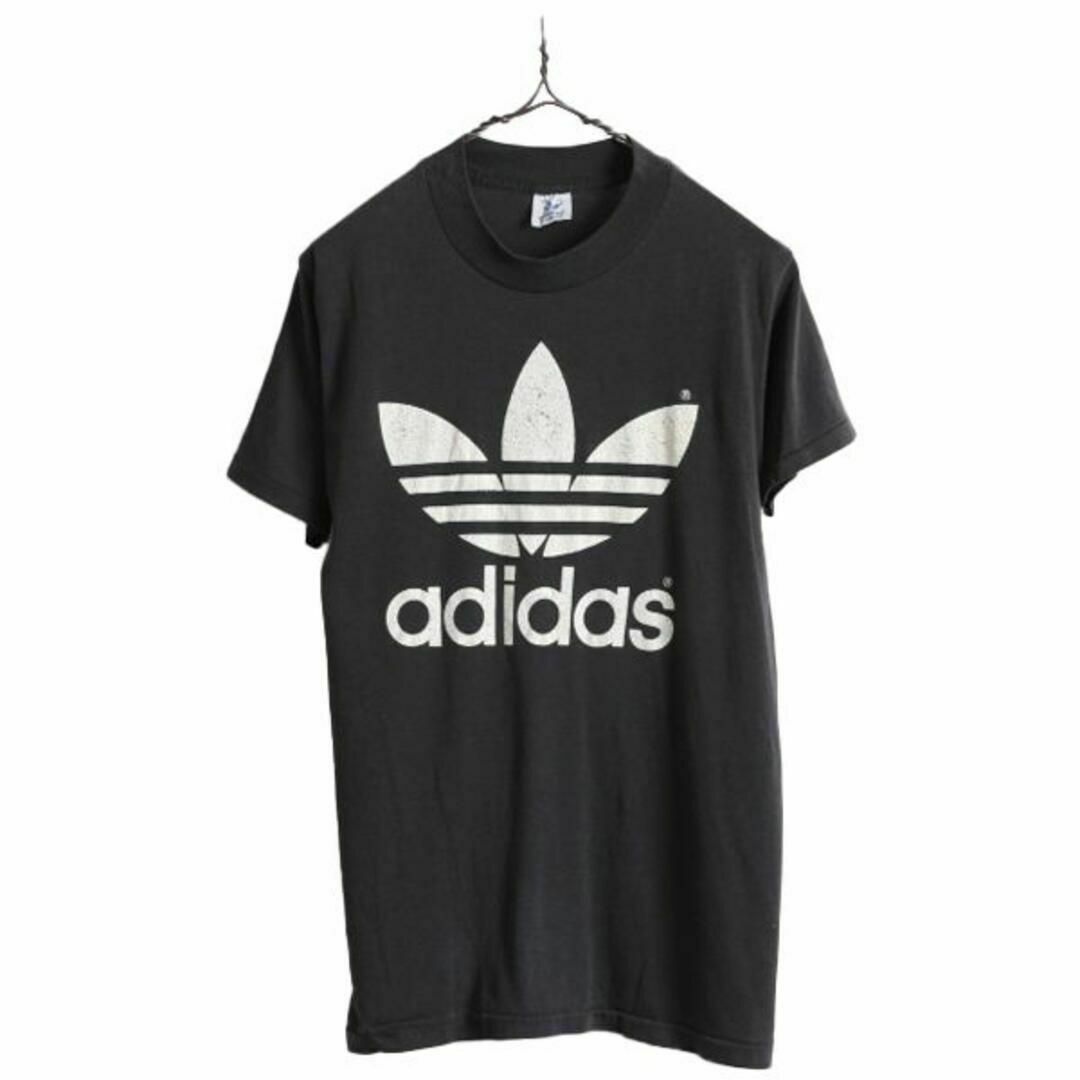 希少！adidas 80s USA製 両面トレフォイルロゴ ビンテージ Tシャツ