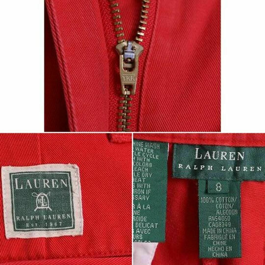 Ralph Lauren(ラルフローレン)の90s ポロ ラルフローレン 2タック チノ ショーツ 赤 ショートパンツ レディースのパンツ(ショートパンツ)の商品写真