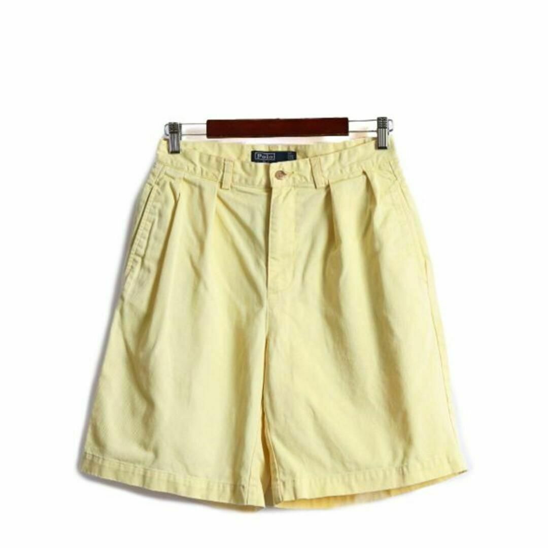 Ralph Lauren(ラルフローレン)の90s ポロ ラルフローレン コットン チノ ショートパンツ 30 ショーツ 黄 メンズのパンツ(ショートパンツ)の商品写真