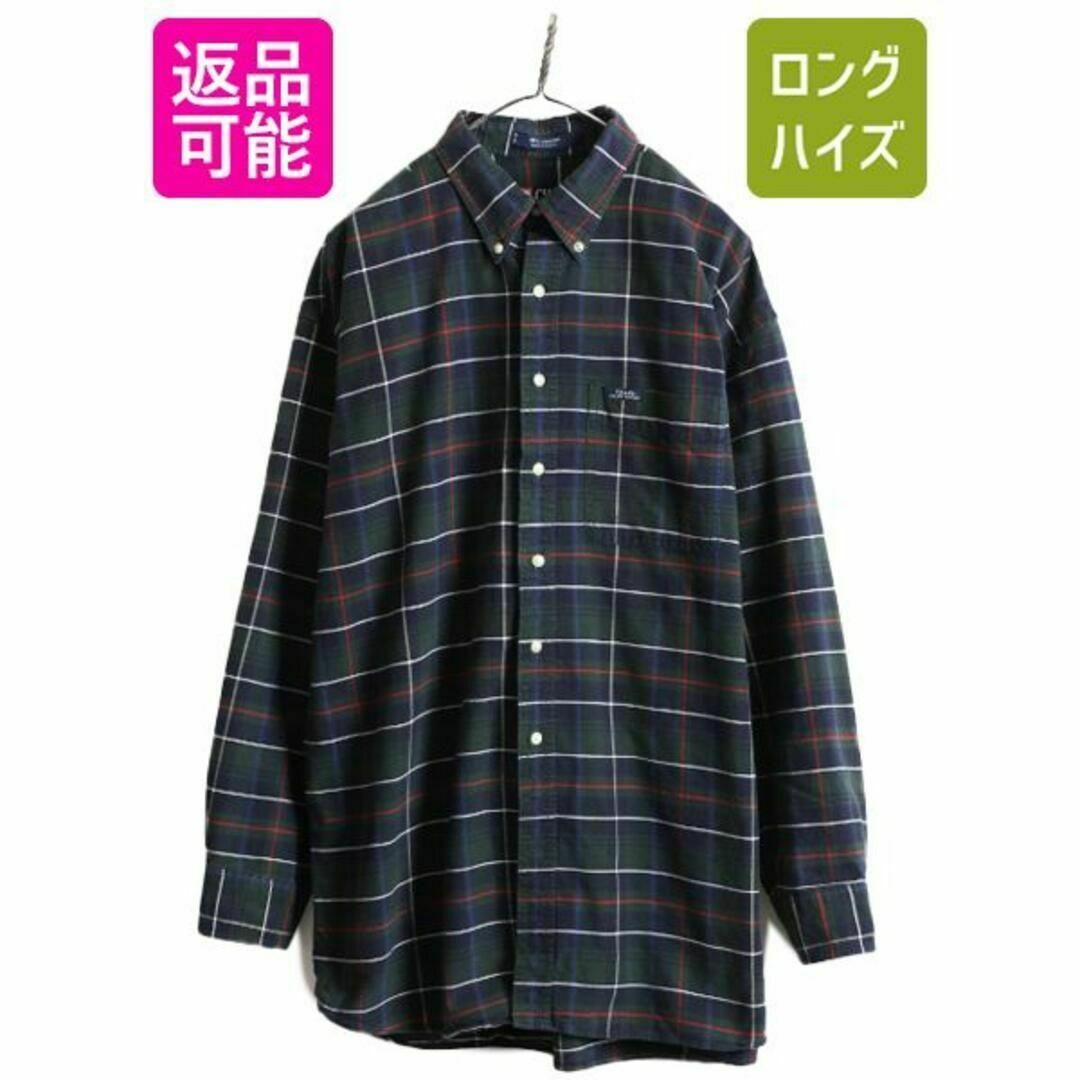 90s チャップス ラルフローレン チェック 長袖 ボタンダウン シャツ XL