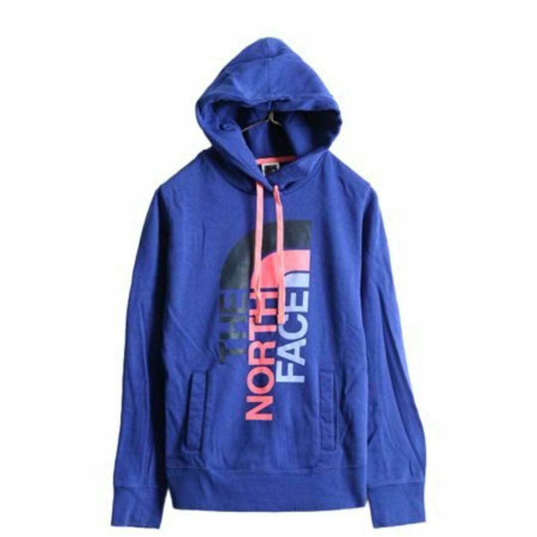 THE NORTH FACE(ザノースフェイス)のノースフェイス ロゴ プリント スウェット パーカー S 青 アウトドア 裏起毛 レディースのトップス(パーカー)の商品写真