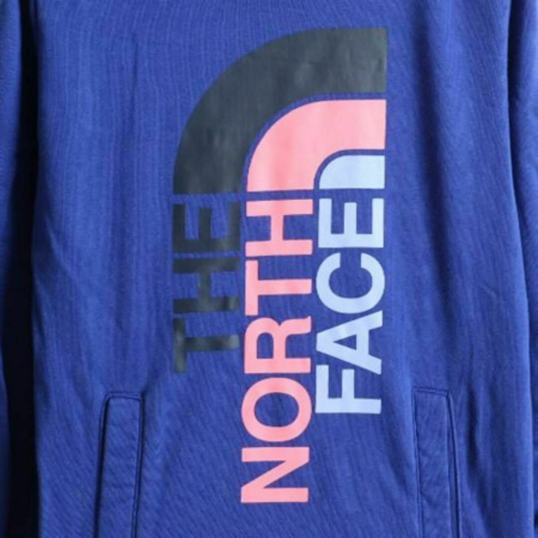 THE NORTH FACE(ザノースフェイス)のノースフェイス ロゴ プリント スウェット パーカー S 青 アウトドア 裏起毛 レディースのトップス(パーカー)の商品写真