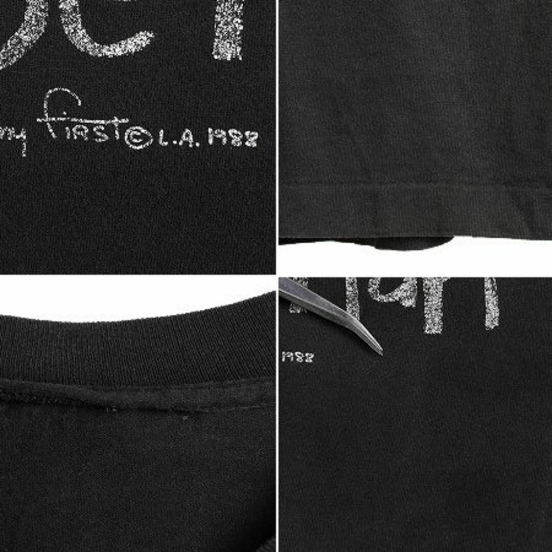80s ダニーファースト キャラクター プリント Tシャツ XL イラスト 黒Tシャツ/カットソー(半袖/袖なし)