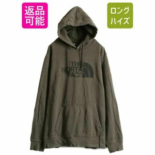 ザノースフェイス(THE NORTH FACE)のノースフェイス ロゴ プリント スウェット パーカー XL アウトドア 裏起毛(パーカー)