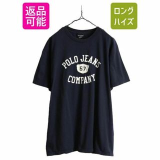 ラルフローレン(Ralph Lauren)のポロジーンズ ラルフローレン プリント Tシャツ L 紺 フェルト ワッペン(Tシャツ/カットソー(半袖/袖なし))