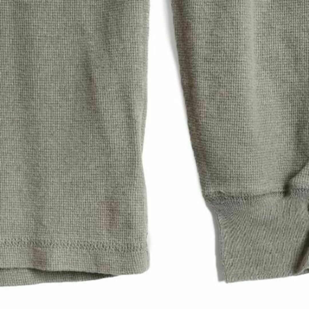 ポロ ラルフローレン コットン サーマル 長袖 Tシャツ L オリーブ ワッフル