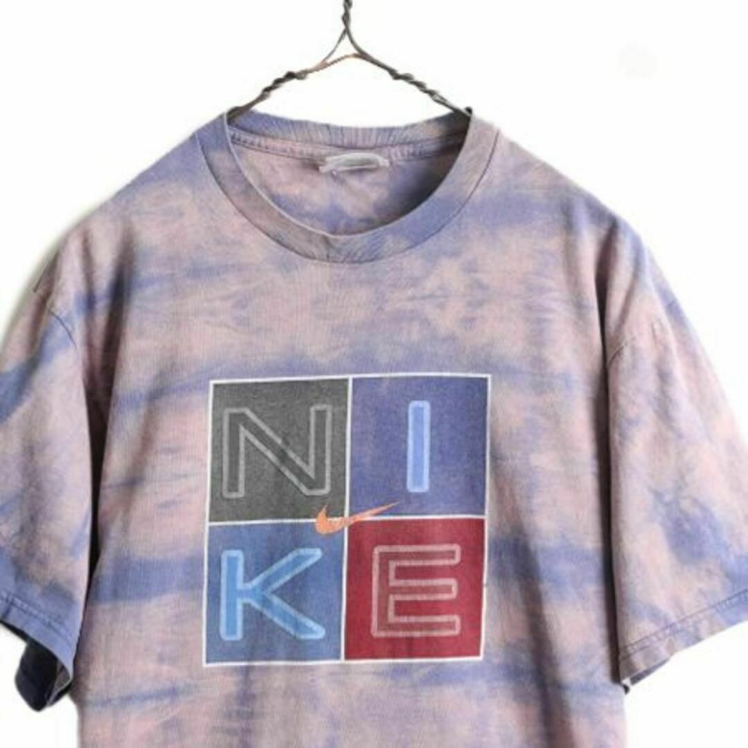 NIKE(ナイキ)の90s ナイキ ブリーチ タイダイ プリント Tシャツ M ヘビーウェイト　 メンズのトップス(Tシャツ/カットソー(半袖/袖なし))の商品写真