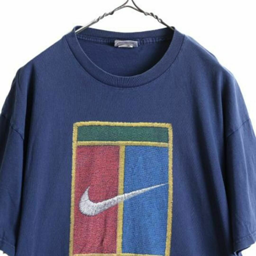 NIKE - 90s オールド ナイキ テニス スウッシュ ロゴ プリント T NIKE - 90s オールド ナイキ テニス スウッシュ ロゴ プリント T