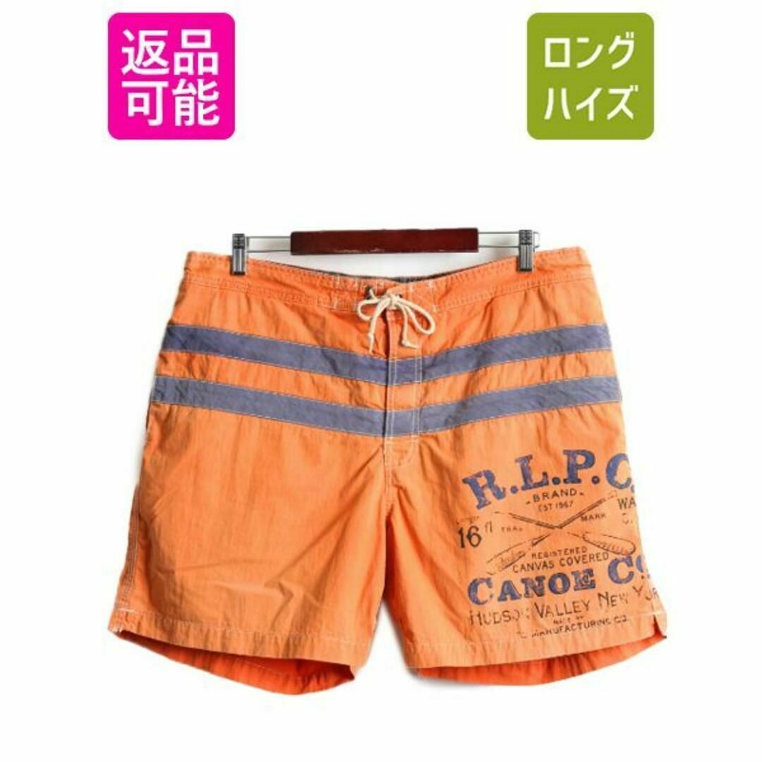 90s ポロ ラルフローレン プリント ショートパンツ XL サーフ スイム