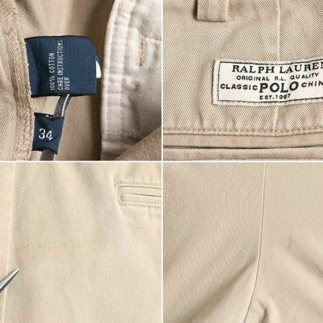 Ralph Lauren(ラルフローレン)の90s ポロ ラルフローレン 2タック コットン チノ ショートパンツ W34 メンズのパンツ(ショートパンツ)の商品写真