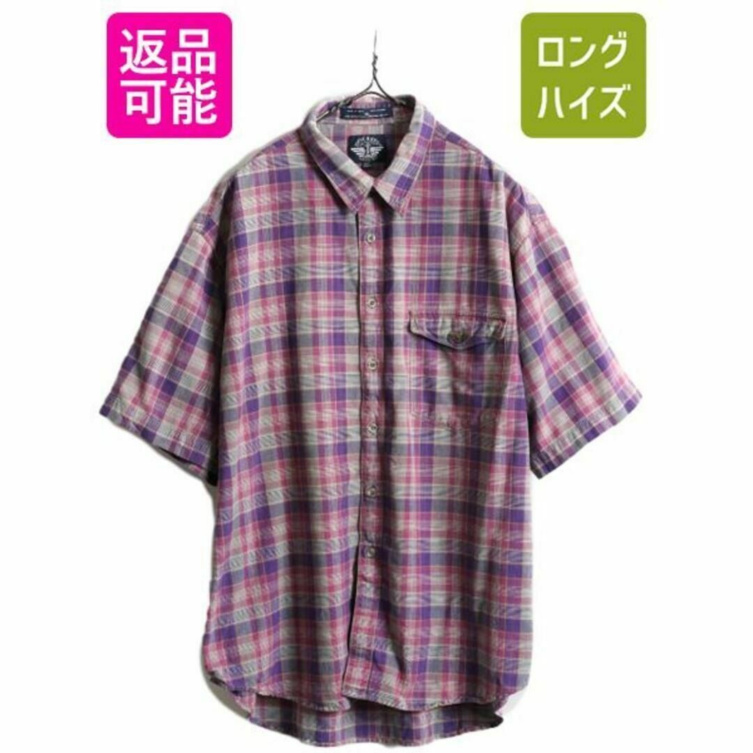 Levi's(リーバイス)の90s ドッカーズ リーバイス コットンチェック 半袖シャツ  ポケット付 XL メンズのトップス(シャツ)の商品写真