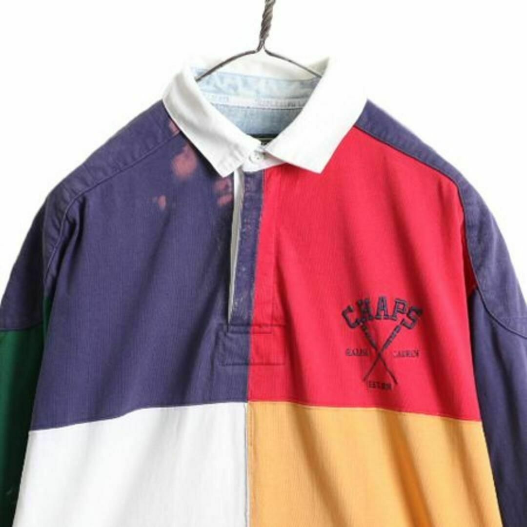 Ralph Lauren(ラルフローレン)の80s チャップス ラルフローレン クレイジーパターン 長袖 ラガーシャツ M メンズのトップス(シャツ)の商品写真