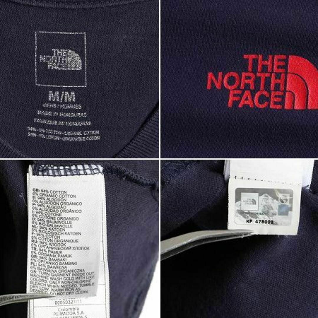 THE NORTH FACE(ザノースフェイス)のノースフェイス 両面 プリント 長袖 Tシャツ M アウトドア ロンT 紺 ロゴ メンズのトップス(Tシャツ/カットソー(七分/長袖))の商品写真