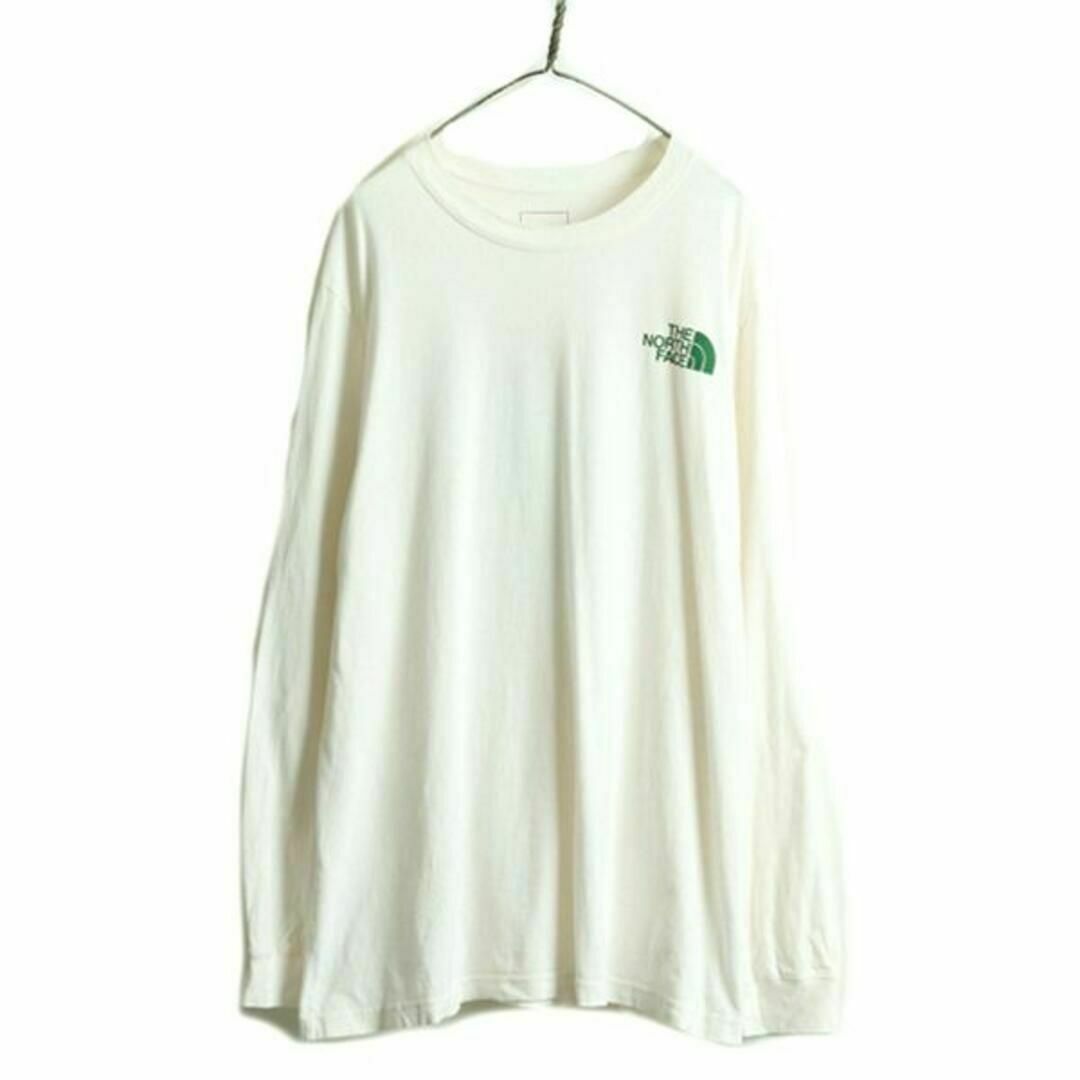 THE NORTH FACE - ノースフェイス プリント 長袖 Tシャツ XXL 白 ...