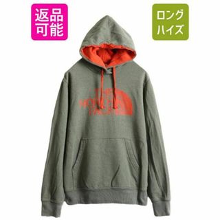 ザノースフェイス(THE NORTH FACE)のノースフェイス プリント スウェット フード パーカー S 裏起毛 2トーン(パーカー)